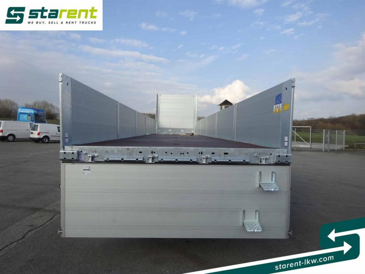Новый Полуприцеп бортовой/ Платформа Schmitz Baustofftrailer Liftachse Rungen 80cm Bordwände: фото 9