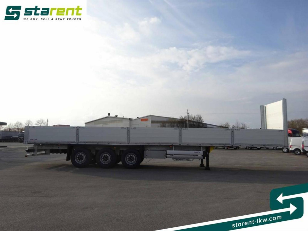 Schmitz Baustofftrailer Liftachse Rungen 80cm Bordwände - Полуприцеп бортовой/ Платформа: фото 4 Schmitz Baustofftrailer Liftachse Rungen 80cm Bordwände - Полуприцеп бортовой/ Платформа: фото 4