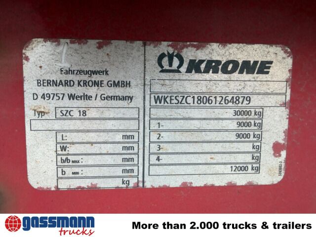 Krone SCZ 18 Container-Chassi - Полуприцеп-контейнеровоз/ Сменный кузов: фото 2 Krone SCZ 18 Container-Chassi - Полуприцеп-контейнеровоз/ Сменный кузов: фото 2