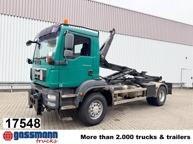 MAN TGM 18.340 4x4 BB, Hiab LHT 19046 Abrollkipper, - Крюковой мультилифт: фото 1 MAN TGM 18.340 4x4 BB, Hiab LHT 19046 Abrollkipper, - Крюковой мультилифт: фото 1