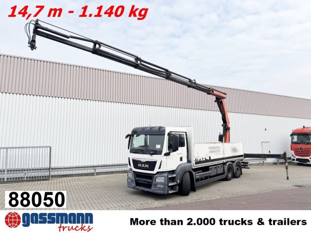 MAN TGS 26.400 6x2-4 LL, Navi, Lenk-/Liftachse, - Грузовик бортовой/ Платформа, Автоманипулятор: фото 1 MAN TGS 26.400 6x2-4 LL, Navi, Lenk-/Liftachse, - Грузовик бортовой/ Платформа, Автоманипулятор: фото 1