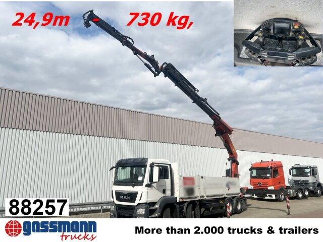 MAN TGS 35.440 8x4 BL, Navi, Heckkran Palfinger - Грузовик бортовой/ Платформа, Автоманипулятор: фото 1 MAN TGS 35.440 8x4 BL, Navi, Heckkran Palfinger - Грузовик бортовой/ Платформа, Автоманипулятор: фото 1