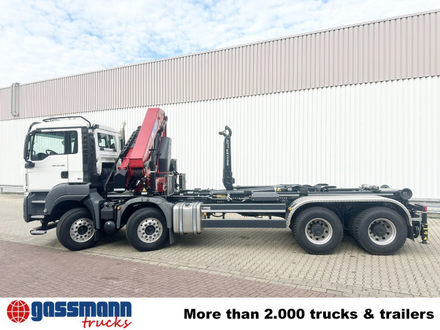 Новый Крюковой мультилифт, Автоманипулятор MAN TGS 35.480 8X4 BL, Intarder, Kran HMF 3220-K6,: фото 13