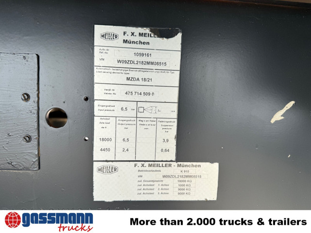 Meiller MZDA 18/21, Stahlbordwände, ca. 10m³ - Самосвальный прицеп: фото 3 Meiller MZDA 18/21, Stahlbordwände, ca. 10m³ - Самосвальный прицеп: фото 3