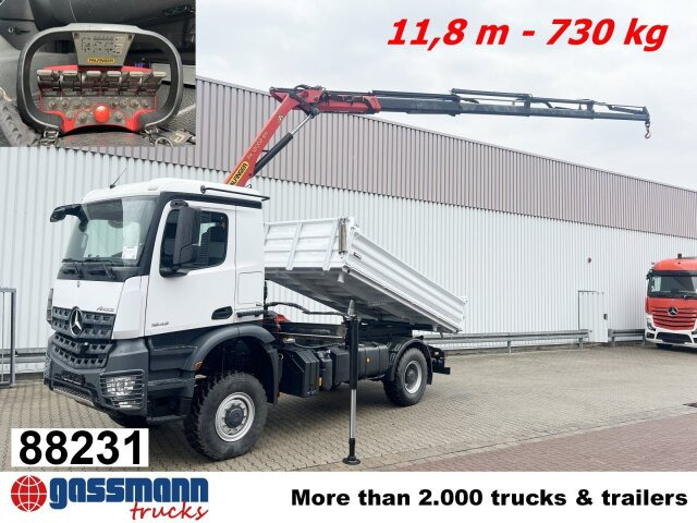 Mercedes-Benz Arocs 1842 AK 4x4, Kran Palfinger PK12001-EH C, - Самосвал, Автоманипулятор: фото 1 Mercedes-Benz Arocs 1842 AK 4x4, Kran Palfinger PK12001-EH C, - Самосвал, Автоманипулятор: фото 1