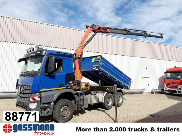 Mercedes-Benz Arocs 2643 K 6x4, Kran Palfinger PK13001-K B, - Самосвал, Автоманипулятор: фото 1 Mercedes-Benz Arocs 2643 K 6x4, Kran Palfinger PK13001-K B, - Самосвал, Автоманипулятор: фото 1