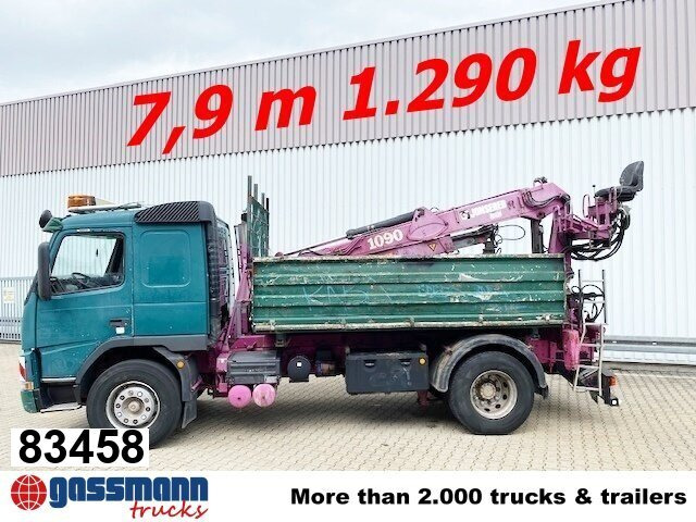 Volvo FM12-420 4x2 mit Heckkran Jonsered 1090, - Самосвал, Автоманипулятор: фото 1 Volvo FM12-420 4x2 mit Heckkran Jonsered 1090, - Самосвал, Автоманипулятор: фото 1