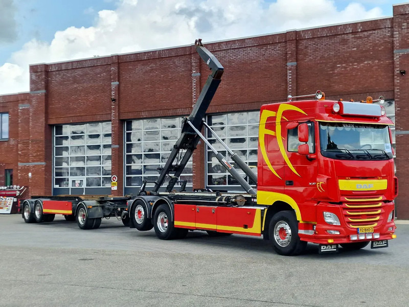 DAF XF 440 SpaceCab 6x2*4 - VDL Hooklift 21T + GS Meppel trailer 2004 - Тросовый мультилифт: фото 1 DAF XF 440 SpaceCab 6x2*4 - VDL Hooklift 21T + GS Meppel trailer 2004 - Тросовый мультилифт: фото 1