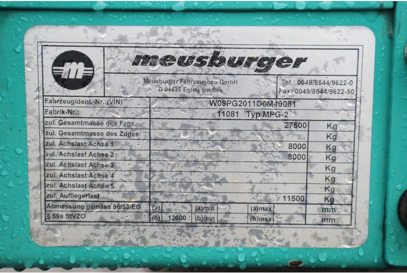 MEUSBURGER MPG-2 | 2-AXLE | HYDR HEBEDACH / SCHIEBEDACH лизинг MEUSBURGER MPG-2 | 2-AXLE | HYDR HEBEDACH / SCHIEBEDACH: фото 19