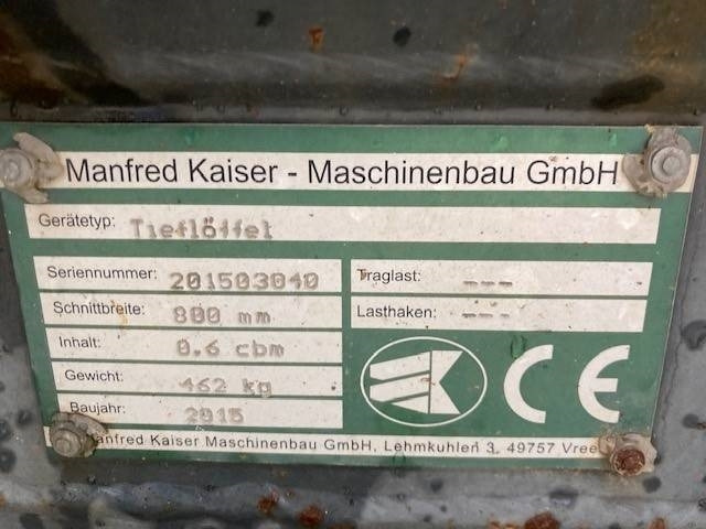 Ковш для экскаватора Kaiser Tieflöffel 800mm SW48 Likufix: фото 10