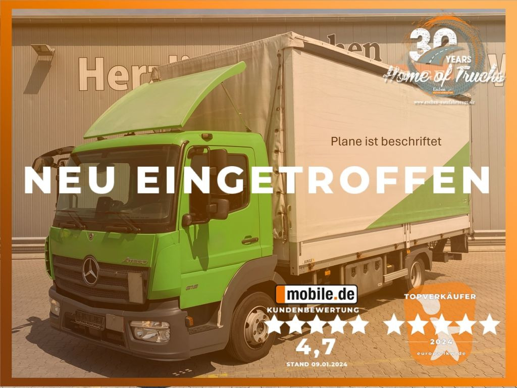 Mercedes-Benz Atego 818 | MBB LBW 1,00to.*Edscha*2x Gardine*AC - Тентованный фургон: фото 1 Mercedes-Benz Atego 818 | MBB LBW 1,00to.*Edscha*2x Gardine*AC - Тентованный фургон: фото 1
