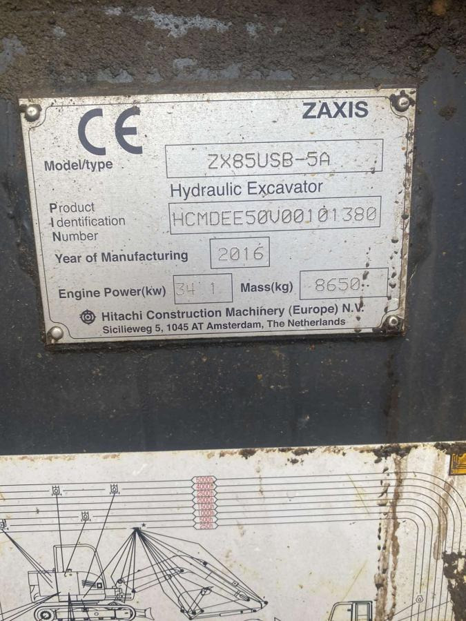 Hitachi ZX85USB-5A - Гусеничный экскаватор: фото 5 Hitachi ZX85USB-5A - Гусеничный экскаватор: фото 5