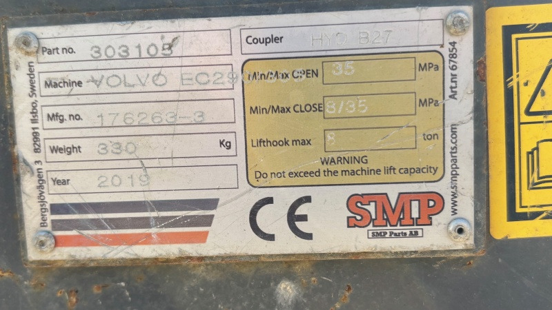 SMP NTP20 B27 S2 - Сцепное устройство для Экскаваторов: фото 4 SMP NTP20 B27 S2 - Сцепное устройство для Экскаваторов: фото 4