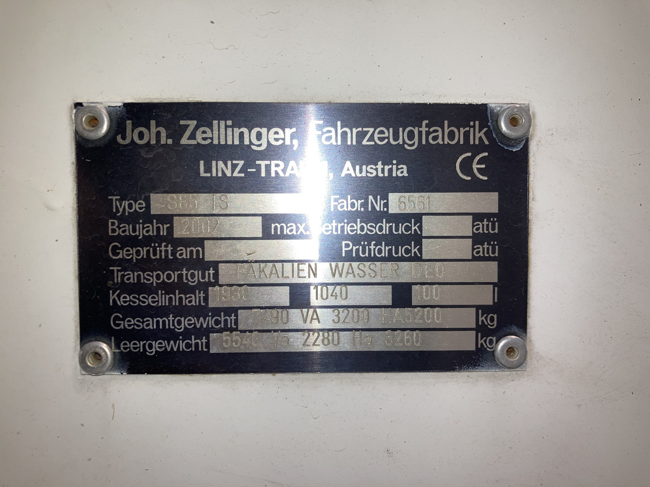 Zellinger Toilet truck TSU - Машина для обслуживания туалетных отсеков: фото 5 Zellinger Toilet truck TSU - Машина для обслуживания туалетных отсеков: фото 5