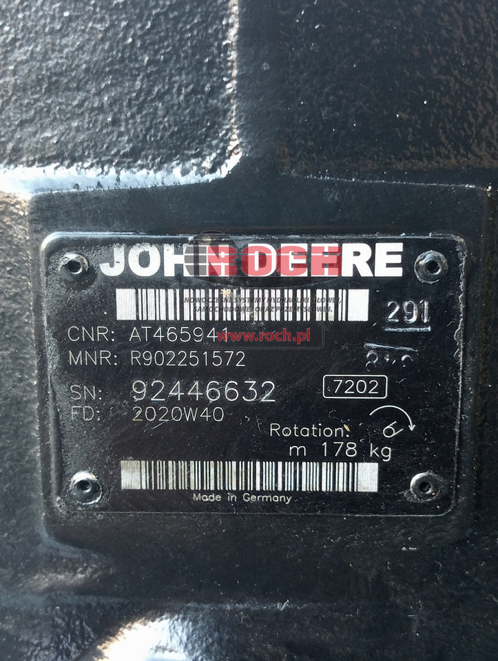 JOHN DEERE AT465941 R902251572 - Гидравлический насос: фото 2 JOHN DEERE AT465941 R902251572 - Гидравлический насос: фото 2