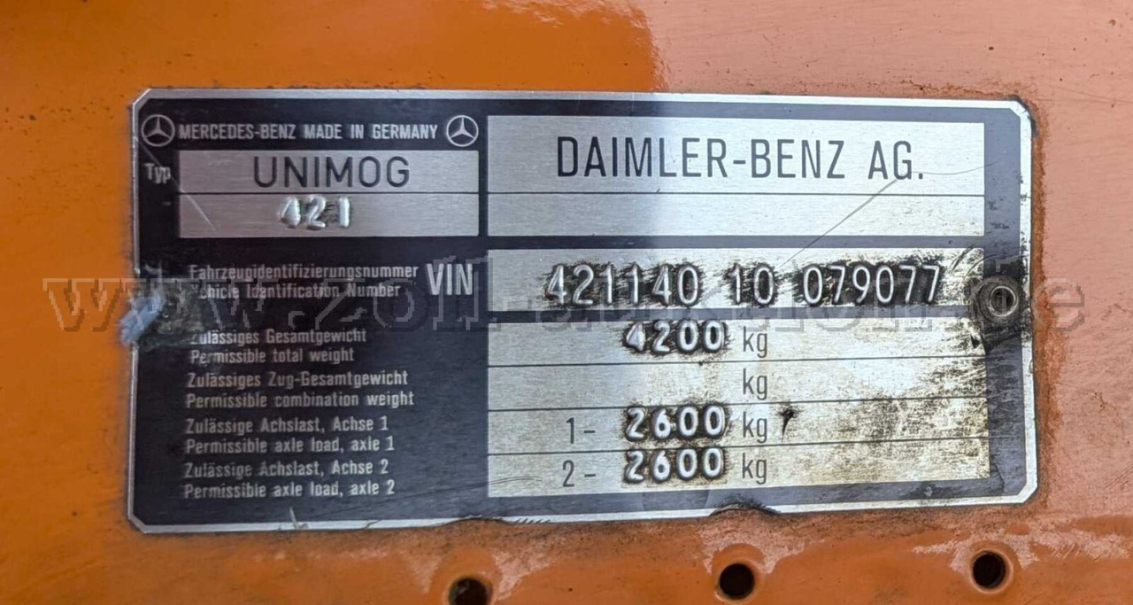 Лёгкий коммерческий автомобиль Unimog U52 411 4x4 Schneefräse U52 411 4x4, Schmidt Schneefräse mit Separatmotor: фото 6