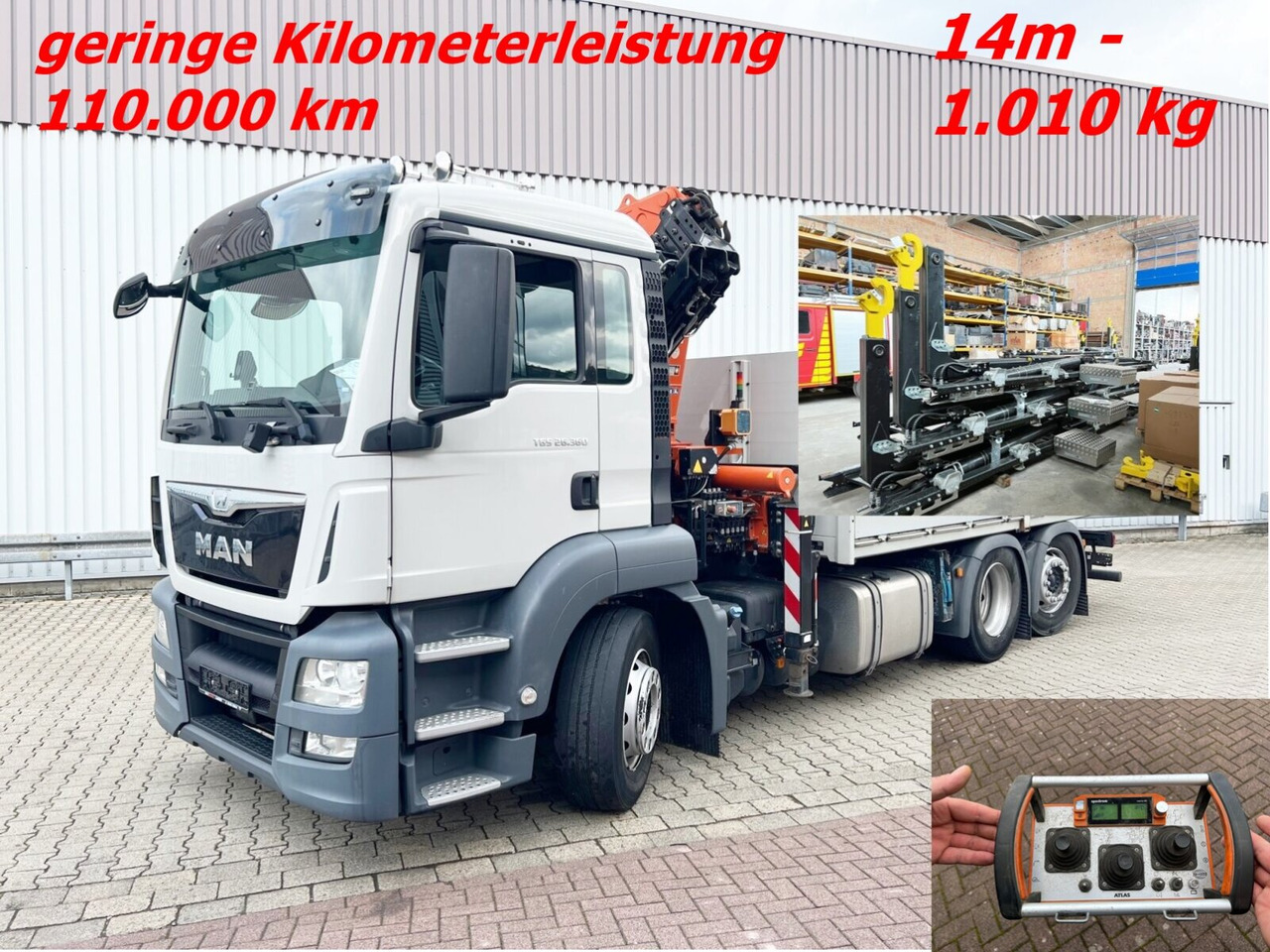 MAN TGS 26.360/400 6x2-4 BL TGS 26.360/400 6x2-4 BL, Lenk-/Lift, Kran Atlas AK 206.3E A5, Funk - Крюковой мультилифт, Автоманипулятор: фото 1 MAN TGS 26.360/400 6x2-4 BL TGS 26.360/400 6x2-4 BL, Lenk-/Lift, Kran Atlas AK 206.3E A5, Funk - Крюковой мультилифт, Автоманипулятор: фото 1