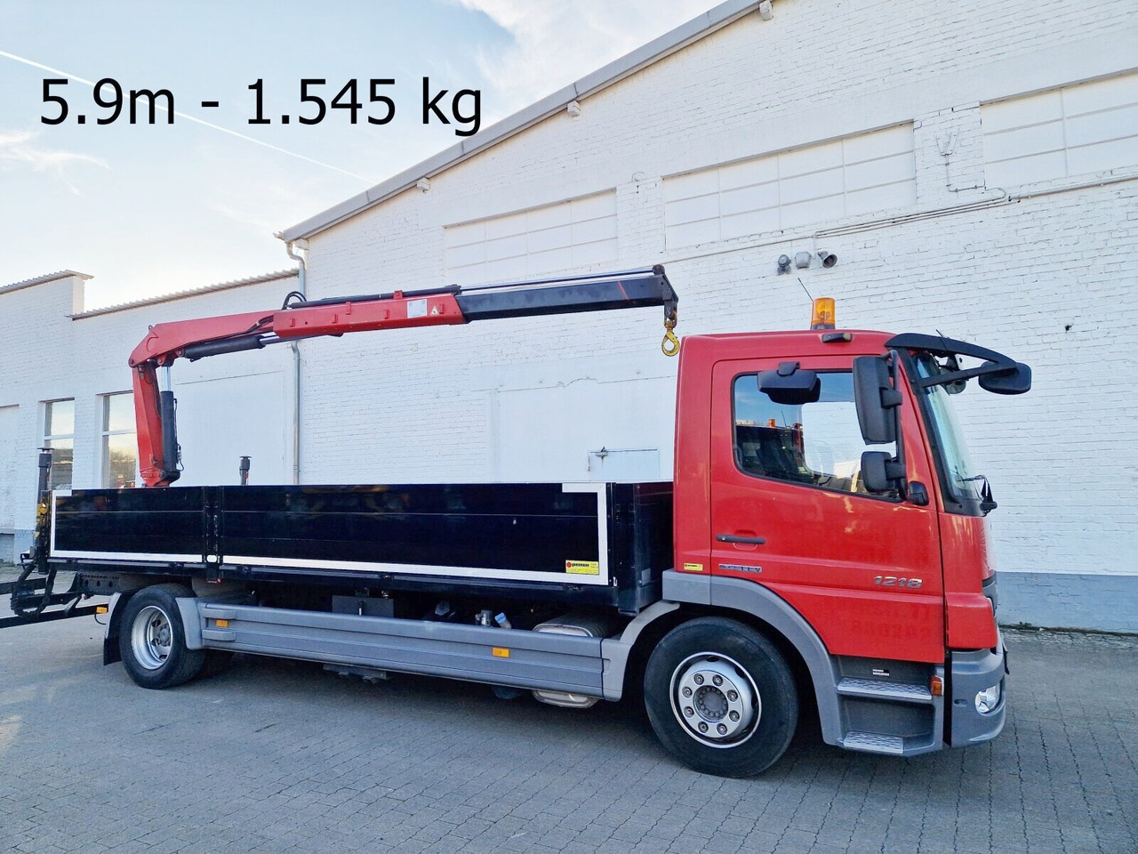 Mercedes-Benz Atego 1218 L 4x2 1218 L 4x2, Fassi Kran F 95A21 5.9m-1.545 kg, - Автоманипулятор: фото 1 Mercedes-Benz Atego 1218 L 4x2 1218 L 4x2, Fassi Kran F 95A21 5.9m-1.545 kg, - Автоманипулятор: фото 1