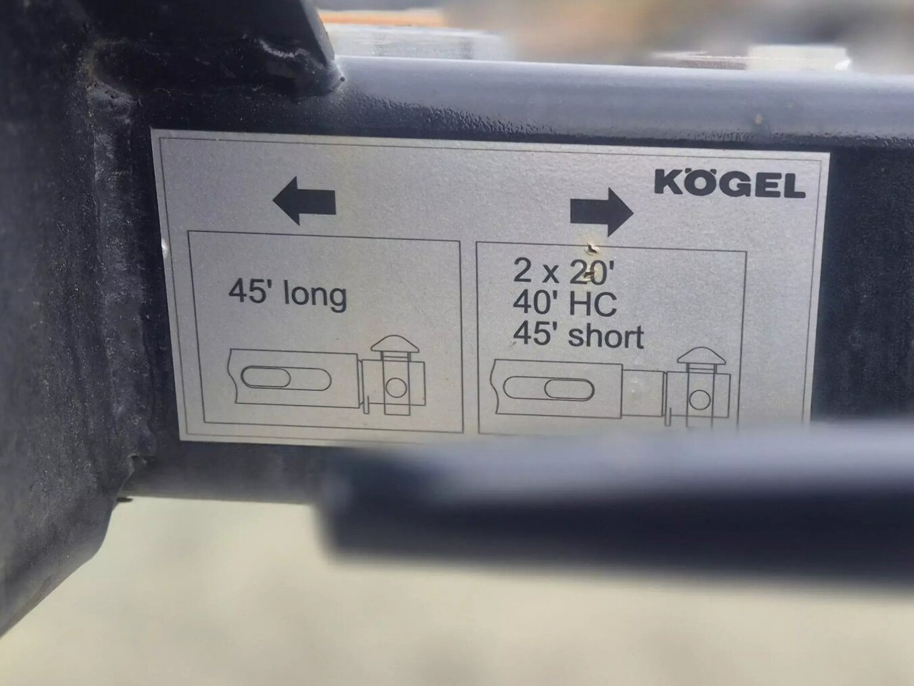 Полуприцеп Kögel Port 45 Simplex Container-Chassis Port 45 Simplex, Container-Chassis, 20/2x20/30/40/45 Fuß, ausziehbar: фото 8
