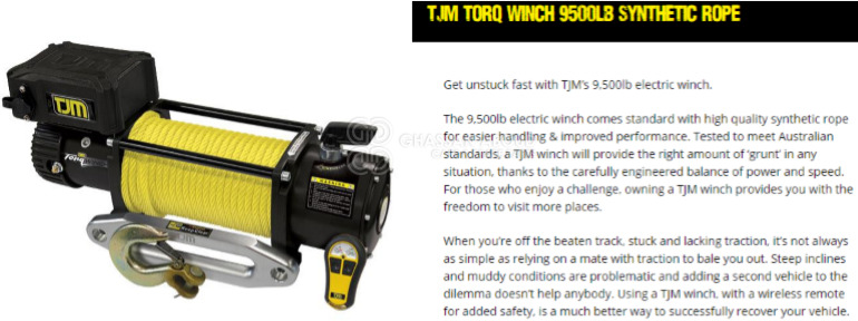 Кузов и экстерьер для Легковых автомобилей CABLE WINCH – ELECTRIC: фото 1
