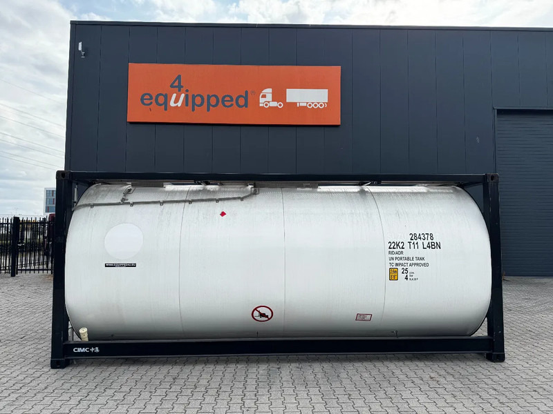 CIMC TOP: 2022, 20FT ISO, 25.030L, L4BN, UN Portable, T11, test:01 -2027 - Танк-контейнер: фото 2 CIMC TOP: 2022, 20FT ISO, 25.030L, L4BN, UN Portable, T11, test:01 -2027 - Танк-контейнер: фото 2