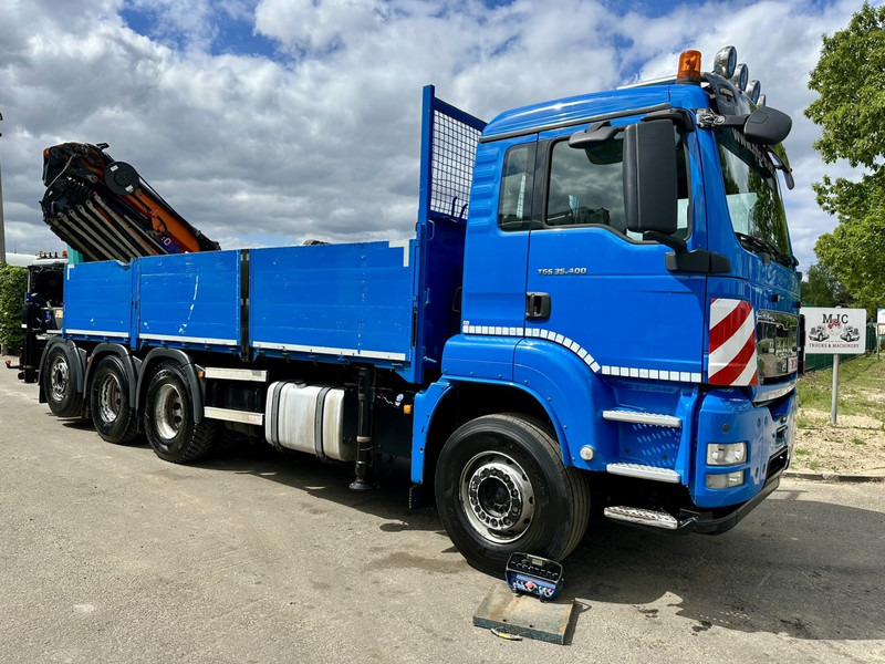 MAN TGS 35.400 8x4 TRIDEM + (32.5m) KRAN HMF 4720 K6 + JIB FJ1000 K4 - PRITSCHE 6m - LIFT/LENK ACHSE - RADIO - 5E F - BELGISCHE LKW - Грузовик бортовой/ Платформа, Автоманипулятор: фото 1 MAN TGS 35.400 8x4 TRIDEM + (32.5m) KRAN HMF 4720 K6 + JIB FJ1000 K4 - PRITSCHE 6m - LIFT/LENK ACHSE - RADIO - 5E F - BELGISCHE LKW - Грузовик бортовой/ Платформа, Автоманипулятор: фото 1