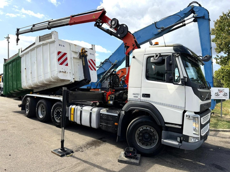 Volvo FM 420 8x2 HOOKLIFT + CRANE PALFINGER PK19.001 SLD B - *294.000km* - EURO 6 - LIFT + STEERING AXLE - I SHIFT - BE TRUCK - Крюковой мультилифт, Автоманипулятор: фото 1 Volvo FM 420 8x2 HOOKLIFT + CRANE PALFINGER PK19.001 SLD B - *294.000km* - EURO 6 - LIFT + STEERING AXLE - I SHIFT - BE TRUCK - Крюковой мультилифт, Автоманипулятор: фото 1