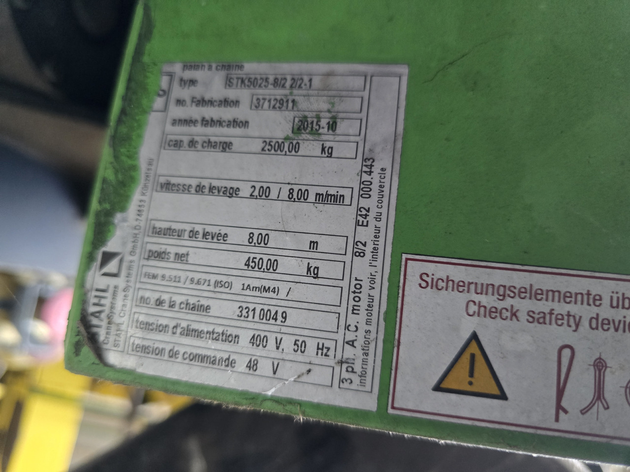 STAHL ST50 - Лебёдка: фото 2 STAHL ST50 - Лебёдка: фото 2