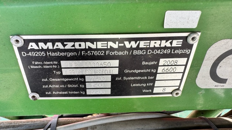 Amazone Cirrus 4001 Special - Сеялка: фото 2 Amazone Cirrus 4001 Special - Сеялка: фото 2