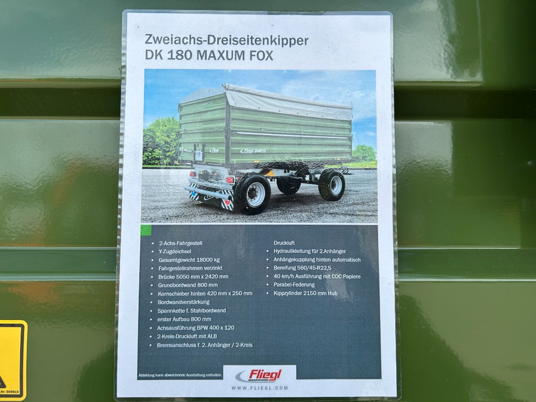 Новый Прицеп Fliegl DK 180 Maxum Fox limited: фото 10