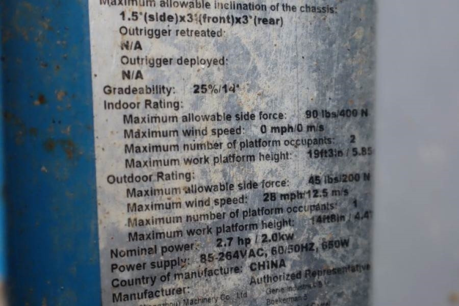 Genie GS1932 E-Drive Several In Stock, 8m Working Height - Ножничный подъемник: фото 5 Genie GS1932 E-Drive Several In Stock, 8m Working Height - Ножничный подъемник: фото 5