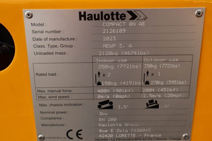 Haulotte Compact 8N Valid inspection, *Guarantee! 8m Workin - Ножничный подъемник: фото 5 Haulotte Compact 8N Valid inspection, *Guarantee! 8m Workin - Ножничный подъемник: фото 5