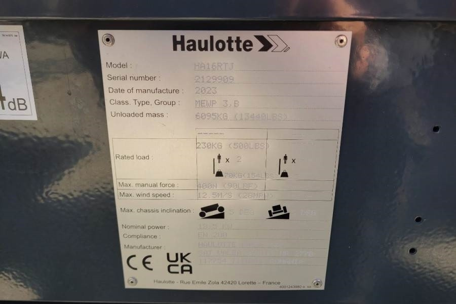 Haulotte HA16RTJ Valid Inspection, *Guarantee! Diesel, 4x4 - Коленчатый подъемник: фото 3 Haulotte HA16RTJ Valid Inspection, *Guarantee! Diesel, 4x4 - Коленчатый подъемник: фото 3