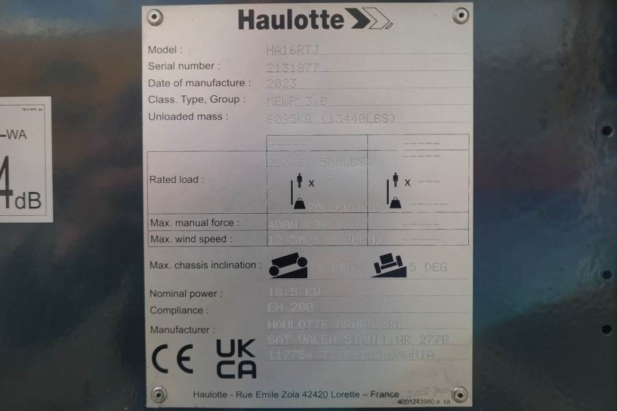 Haulotte HA16RTJ Valid Inspection, *Guarantee! Diesel, 4x4 - Коленчатый подъемник: фото 3 Haulotte HA16RTJ Valid Inspection, *Guarantee! Diesel, 4x4 - Коленчатый подъемник: фото 3