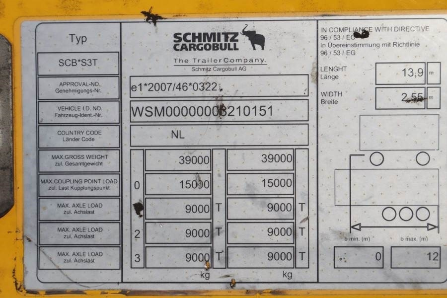 Schmitz Cargobull SCB3ST CoC Documents, TuV Loading Certif - Тентованный прицеп: фото 5 Schmitz Cargobull SCB3ST CoC Documents, TuV Loading Certif - Тентованный прицеп: фото 5