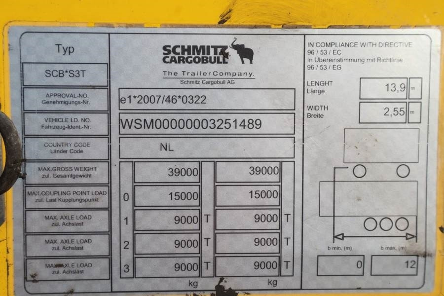 Тентованный прицеп Schmitz Cargobull SCB3ST CoC Documents, TuV Loading Certif: фото 6