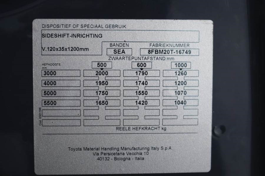 Дизельный погрузчик Toyota 8FBM20T Valid inspection, *Guarantee! Electric, 47: фото 13