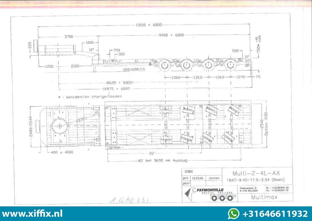 Низкорамный полуприцеп Faymonville 4-ass. Uitschuifbare semi dieplader / 78 cm. Hoog / 3x gestuurd: фото 16