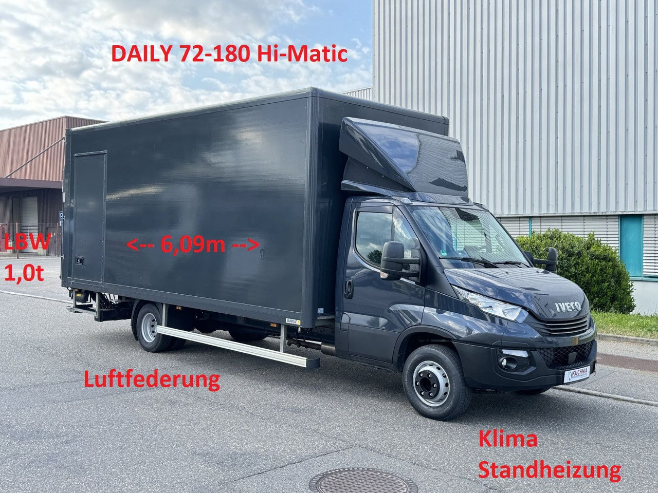Iveco Daily 72c180 Hi-Matic Koffer LBW Luftgef. Klima - Малотоннажный фургон: фото 1 Iveco Daily 72c180 Hi-Matic Koffer LBW Luftgef. Klima - Малотоннажный фургон: фото 1