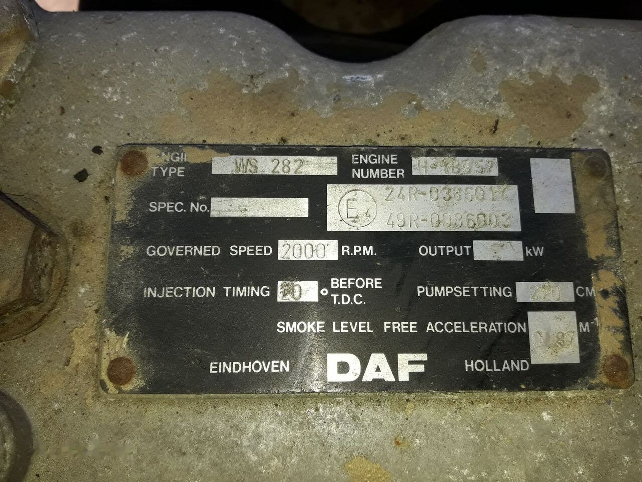 Двигатель для Грузовиков DAF 1160 ATI WS282 350   DAF: фото 6