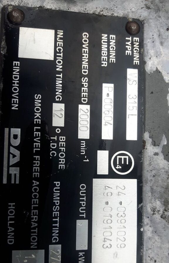 DAF WS315L truck - Двигатель для Грузовиков: фото 5 DAF WS315L truck - Двигатель для Грузовиков: фото 5