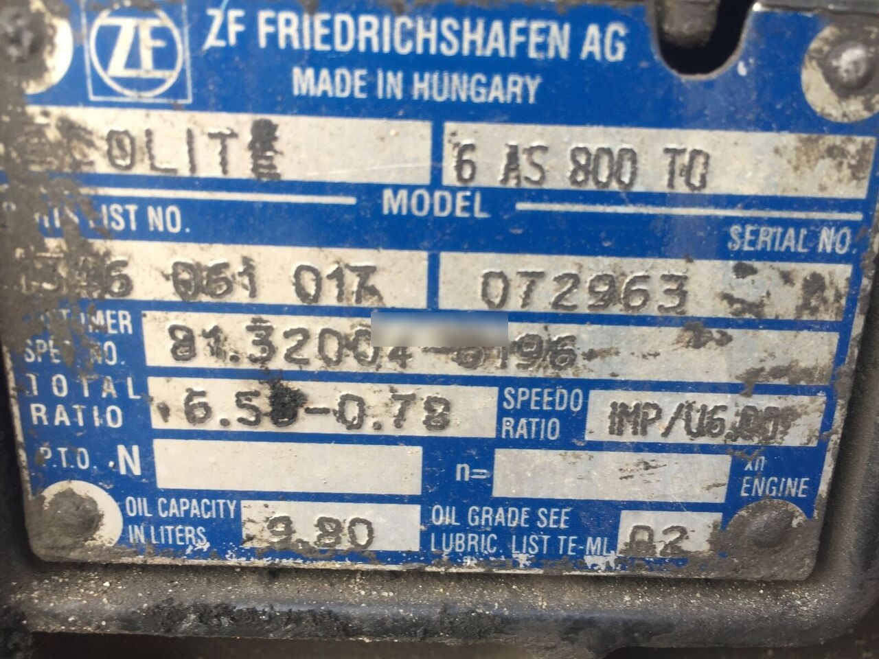 ZF Ecolite 6AS800TO truck - Коробка передач для Грузовиков: фото 1 ZF Ecolite 6AS800TO truck - Коробка передач для Грузовиков: фото 1