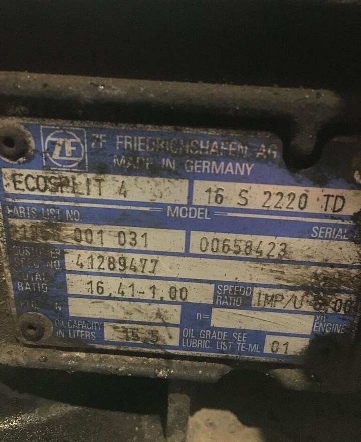 ZF Ecosplit 4 16S2220 TD 1356001031 - Коробка передач для Грузовиков: фото 2 ZF Ecosplit 4 16S2220 TD 1356001031 - Коробка передач для Грузовиков: фото 2