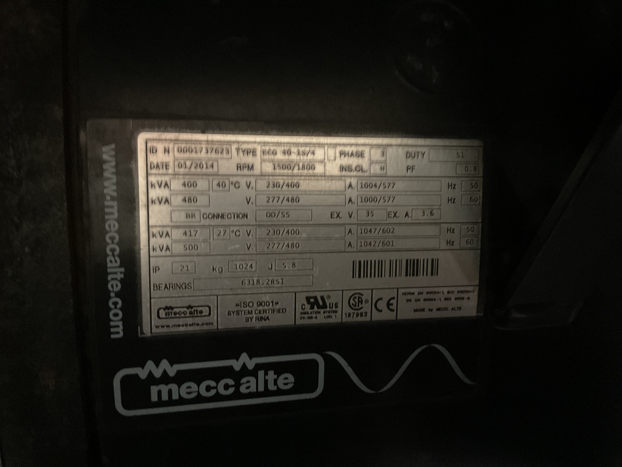 Doosan P158LE, 415KVA generatorset. Like brand new, low hours and complete - Электрогенератор: фото 5 Doosan P158LE, 415KVA generatorset. Like brand new, low hours and complete - Электрогенератор: фото 5