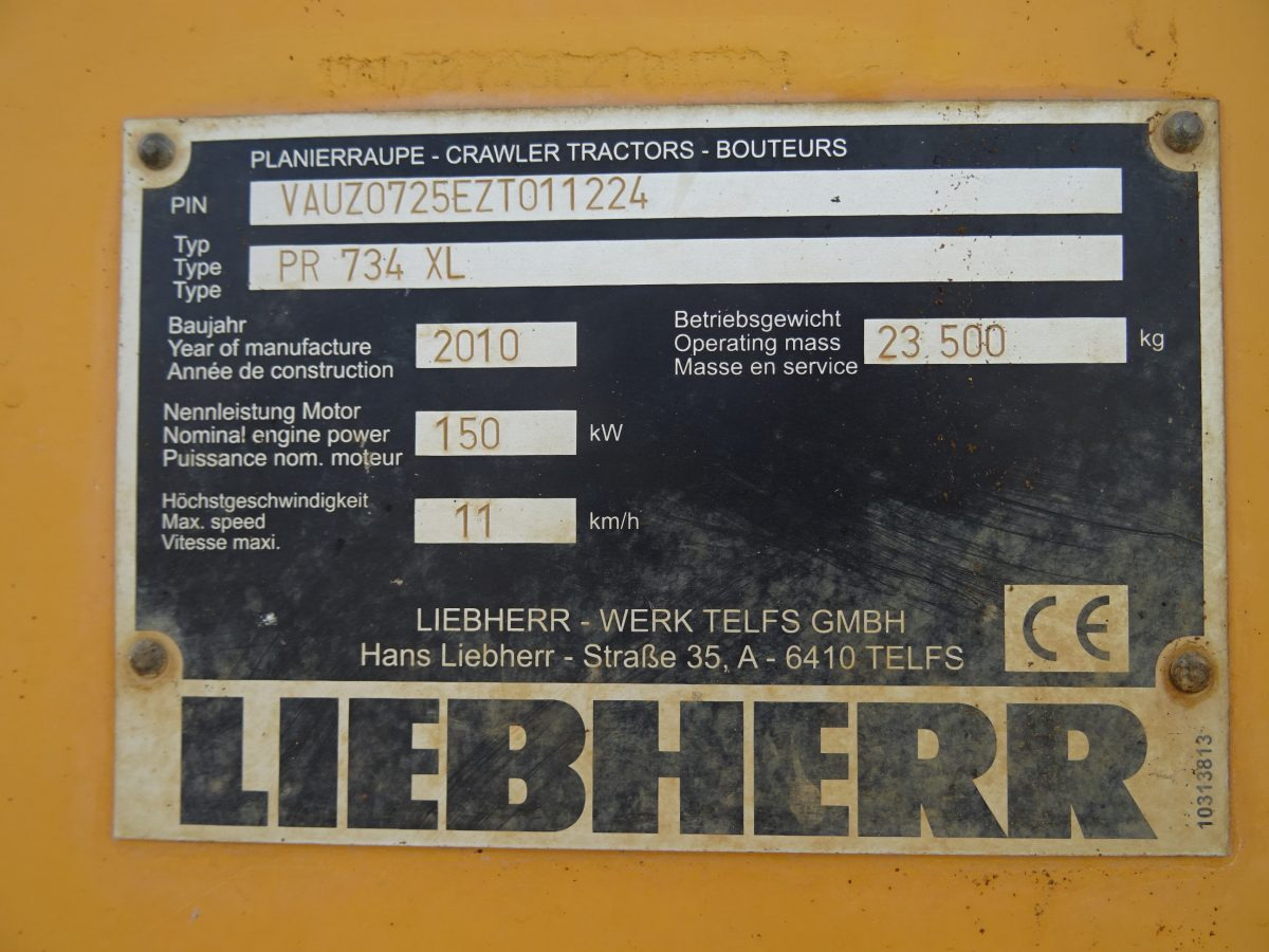 Бульдозер LIBHERR PR 734 XL: фото 9