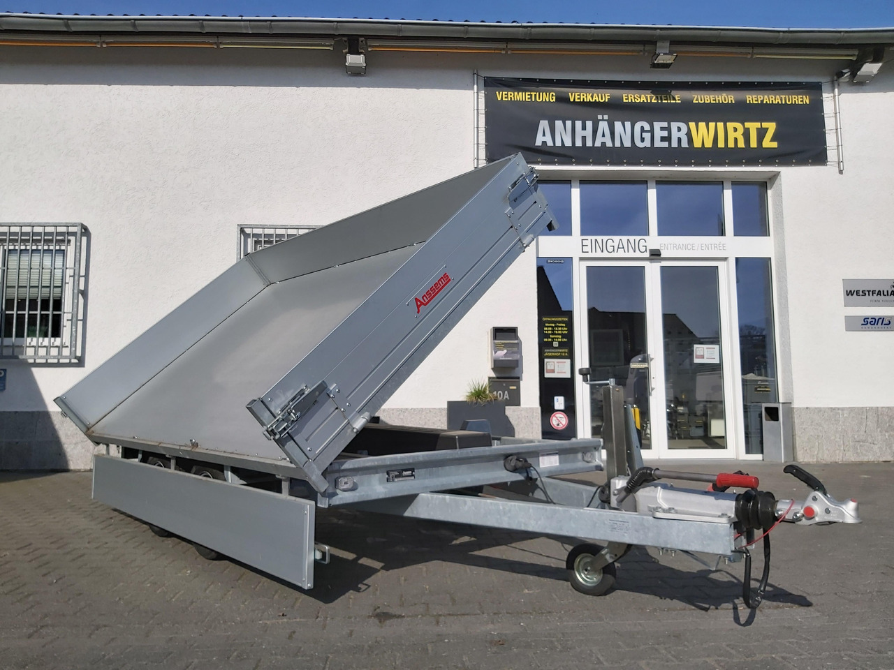 Anssems Kipper KSX 3500 Elektrisch 305x178x35cm Stahlboden niedrig Fahrgestell 3500kg - Самосвальный прицеп: фото 3 Anssems Kipper KSX 3500 Elektrisch 305x178x35cm Stahlboden niedrig Fahrgestell 3500kg - Самосвальный прицеп: фото 3