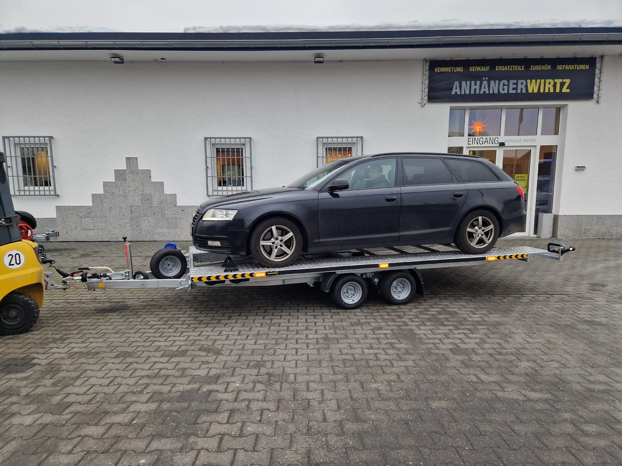 Cartrailer Expert 2745 easyload black 450x216cm ankippbar Winde Reserverad 10" 100km/H 2700kg - Прицеп-автовоз: фото 4 Cartrailer Expert 2745 easyload black 450x216cm ankippbar Winde Reserverad 10" 100km/H 2700kg - Прицеп-автовоз: фото 4