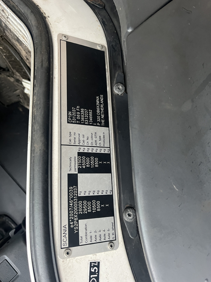 Scania P320 6x2 Chassis Cab - Грузовик-шасси: фото 5 Scania P320 6x2 Chassis Cab - Грузовик-шасси: фото 5