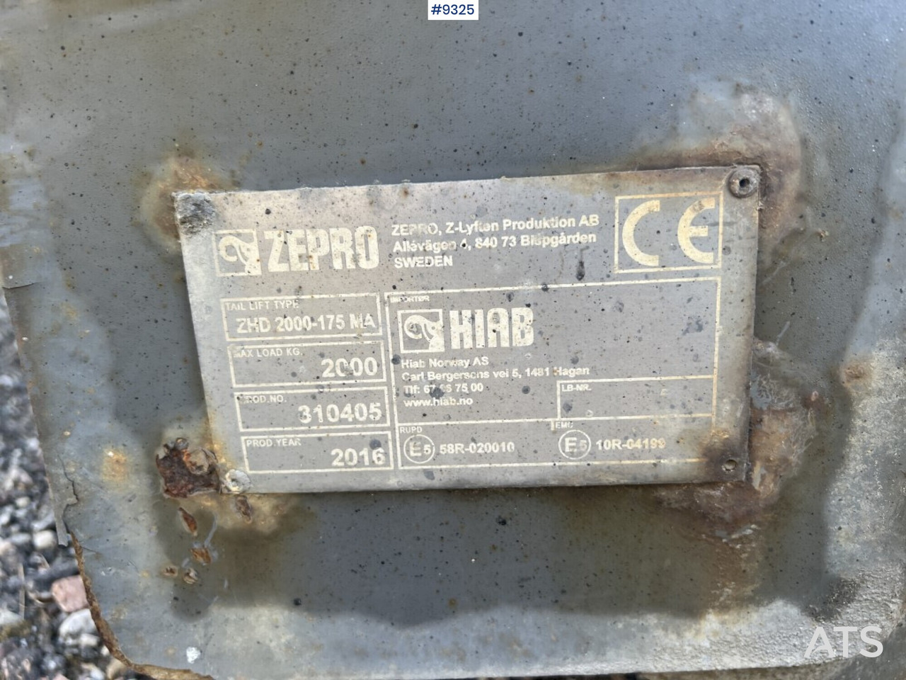 Bakgavellyft Zepro ZHD 2000-175 MA - Гидроборт: фото 5 Bakgavellyft Zepro ZHD 2000-175 MA - Гидроборт: фото 5
