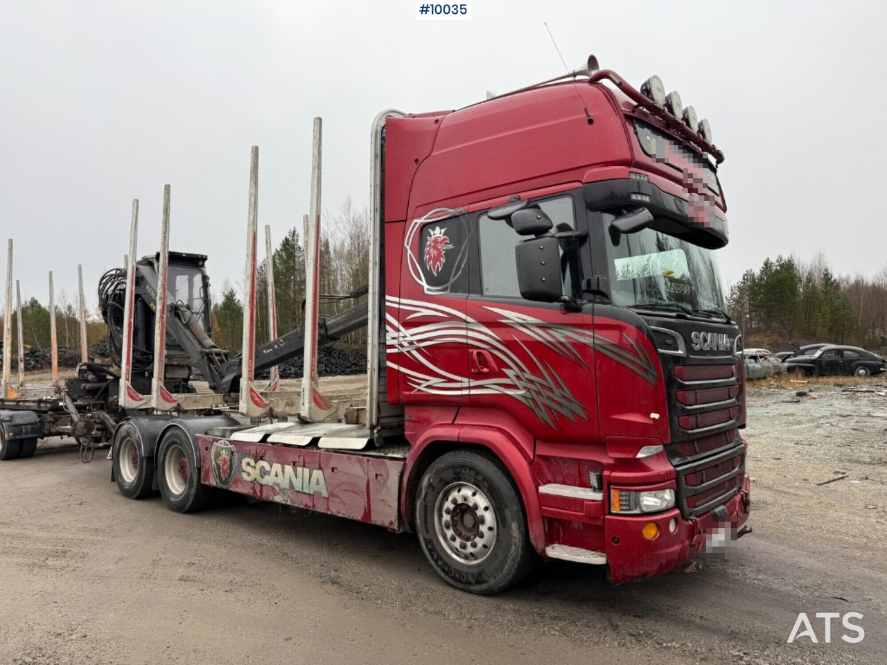 Scania R730 timber truck with crane and trailer (VIDEO) - Лесовоз, Автоманипулятор: фото 1 Scania R730 timber truck with crane and trailer (VIDEO) - Лесовоз, Автоманипулятор: фото 1
